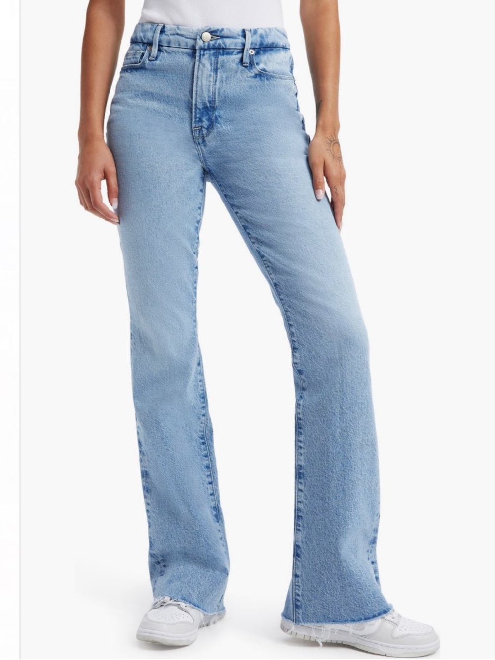 Good American Classic Bootcut Light Wash Jeans